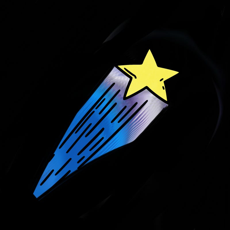 a shooting star in the sky