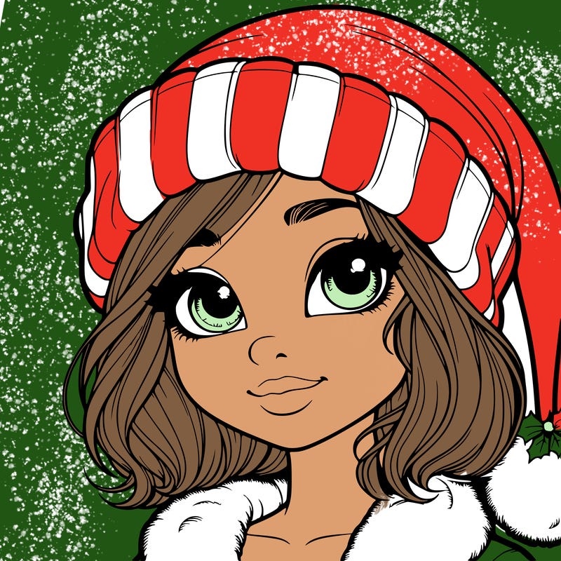 realistic christmas girl