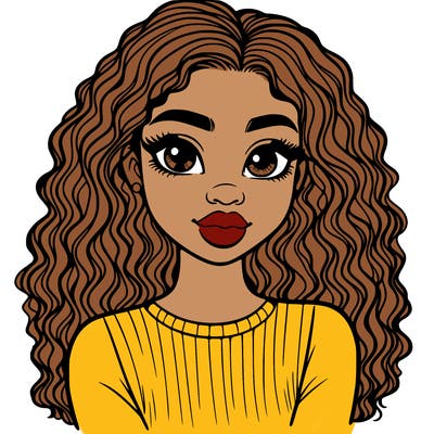 pretty young black girl- detailed