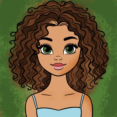 woman with curly hair