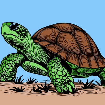 realistic turtle.