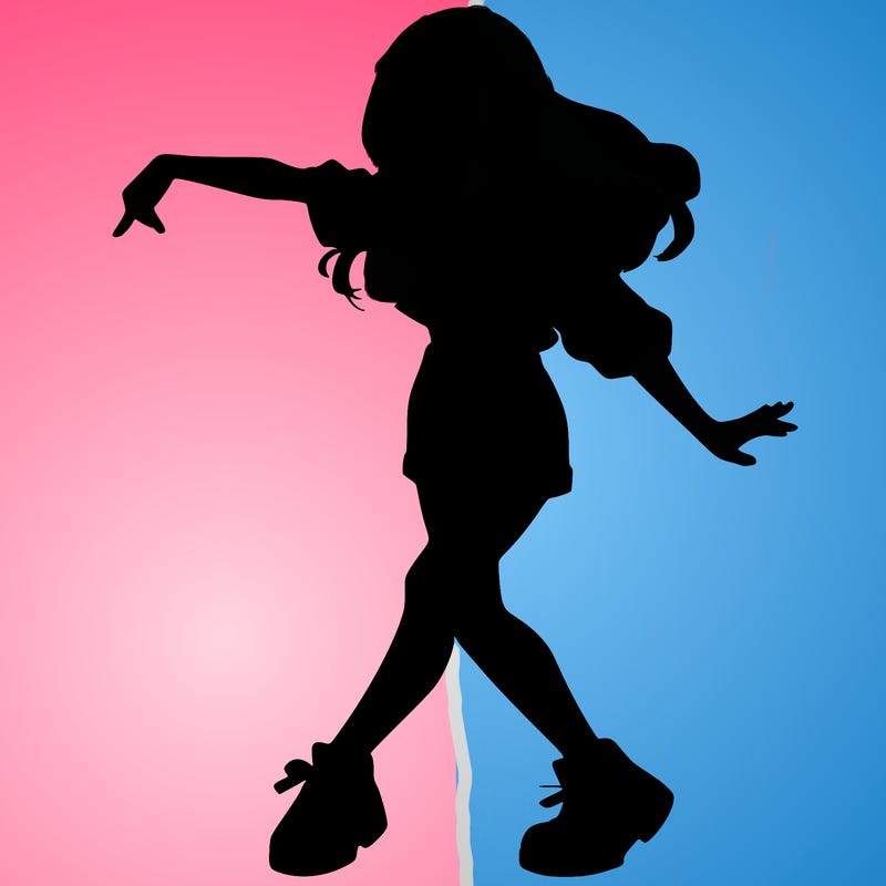 realistic girl danceing