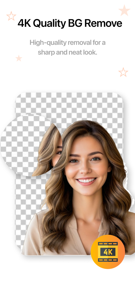 Remove BG - Background Eraser. - 인물 사진에 대한 4K 품질 배경 제거 시연