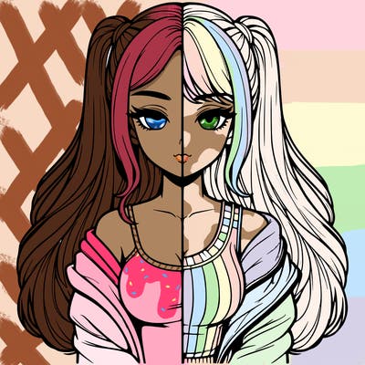 realistic girl split