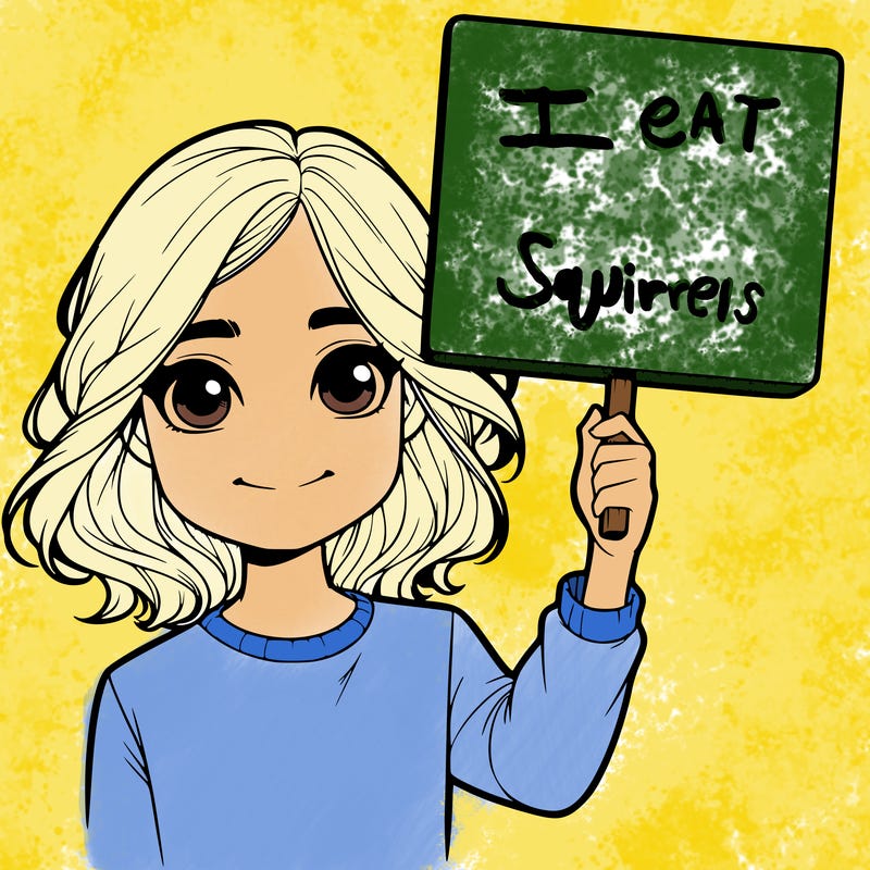 realistic girl holding up a sign