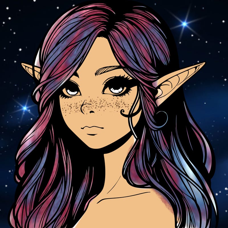 elf girl realistic dark fantasy