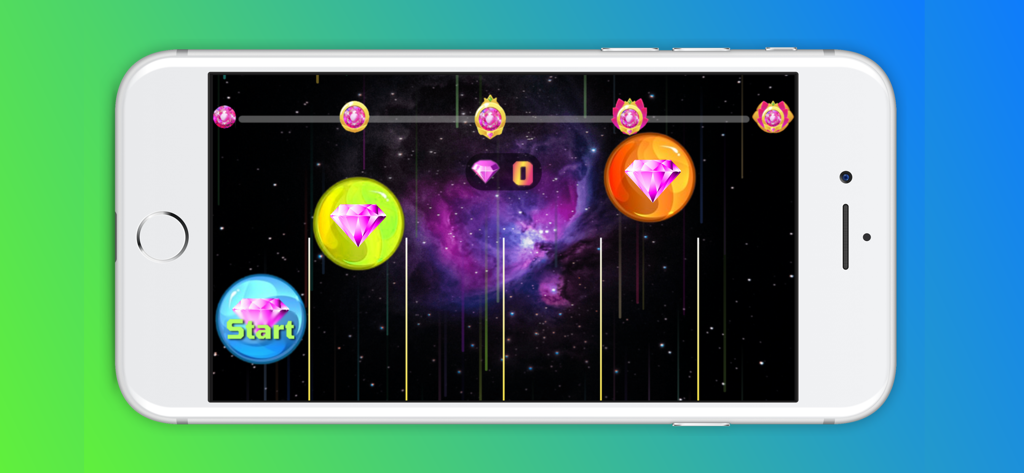 Beat Dancing Hop Tile EDM Rush - Beat Dancing Hop Tile EDM Rush gameplay screen showing neon rhythm tiles on a space nebula background