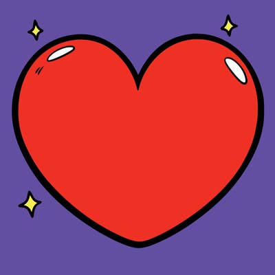 a blank heart