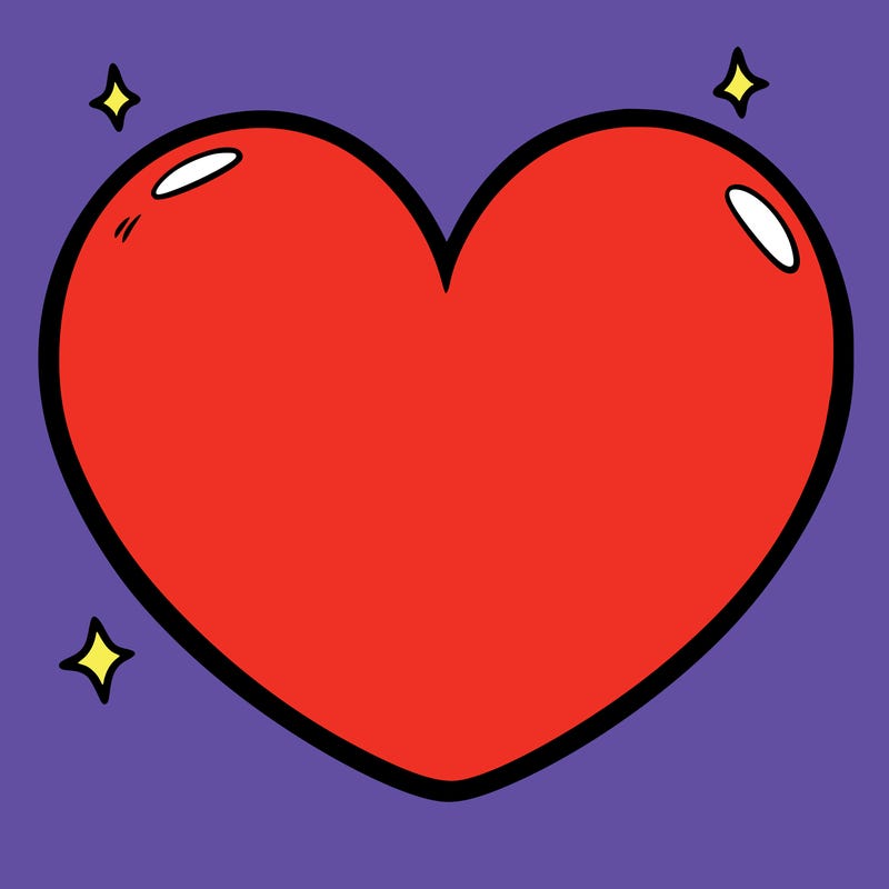 a blank heart
