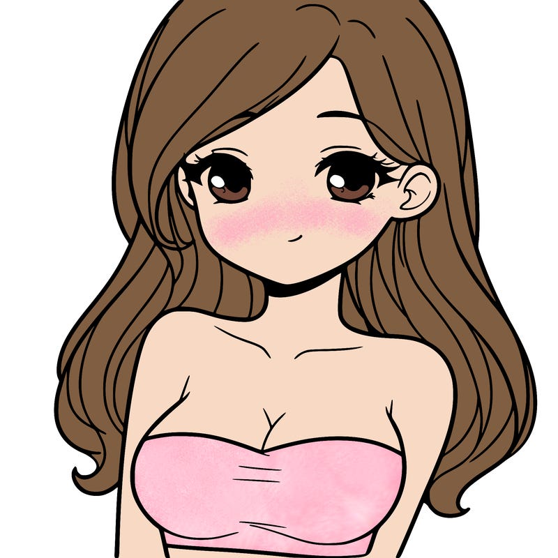 a pretty young girl in a tube top