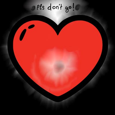 a blank heart