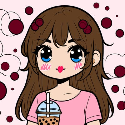 girl with boba