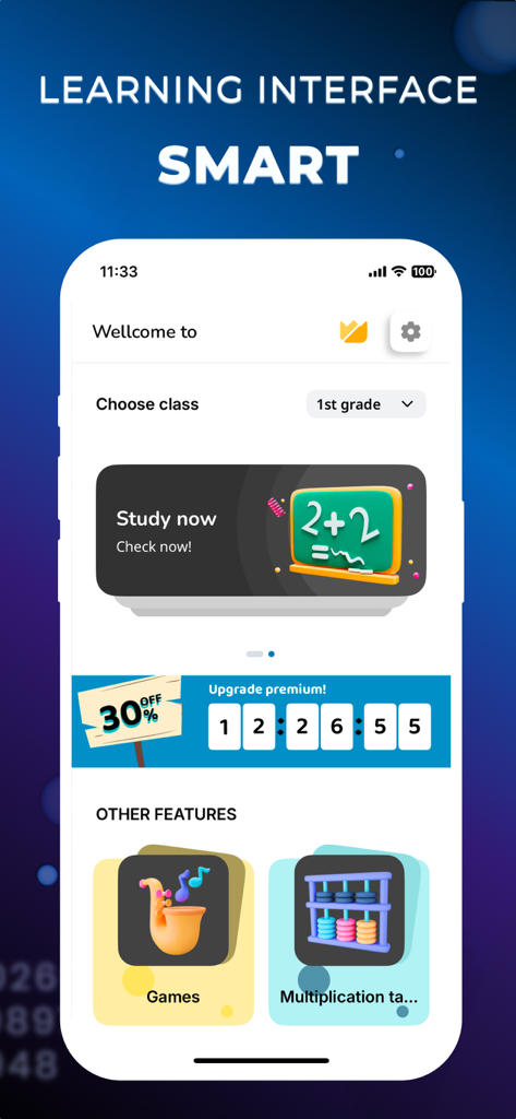 PowerMath Academy - PowerMath Academy dashboard showing grade selection study options and math games