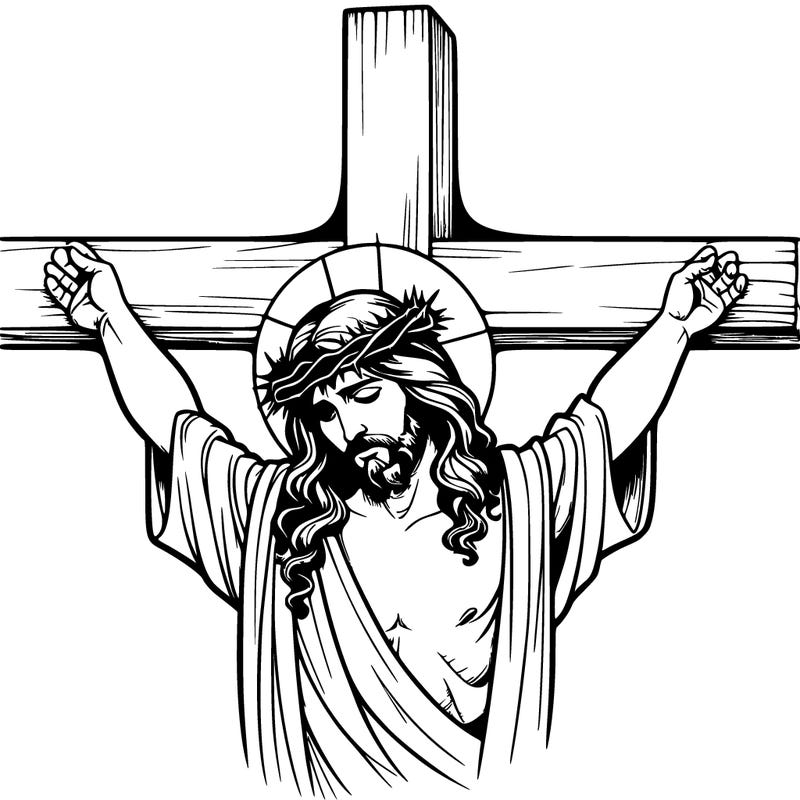 jesus realistic on cross