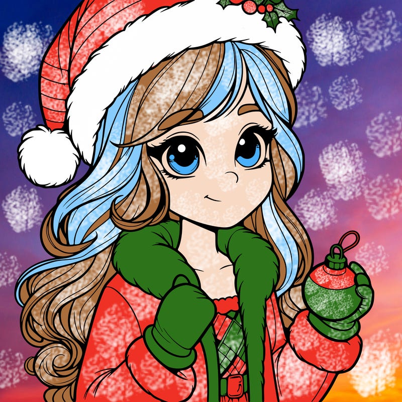 realistic christmas girl