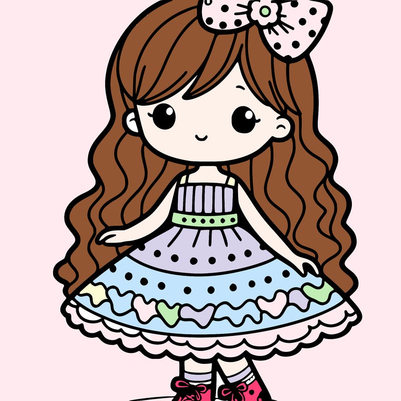 girl wearing a cute dress