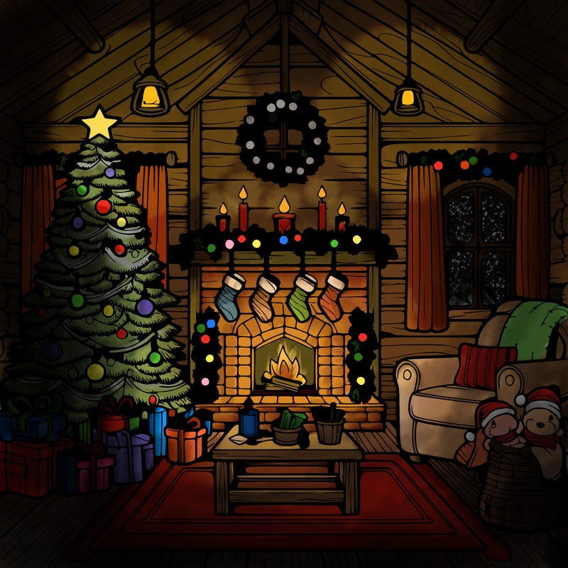 christmas house interior