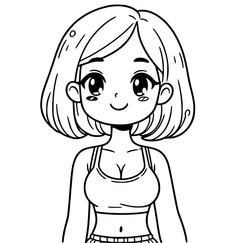 girl with tank top on
