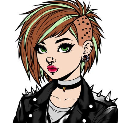 realistic punk girl