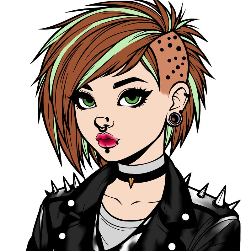 realistic punk girl