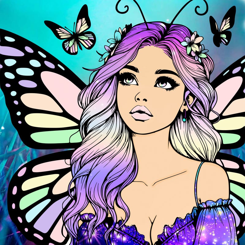 butterfly fairy realistic girl