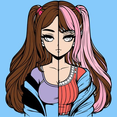 realistic girl split