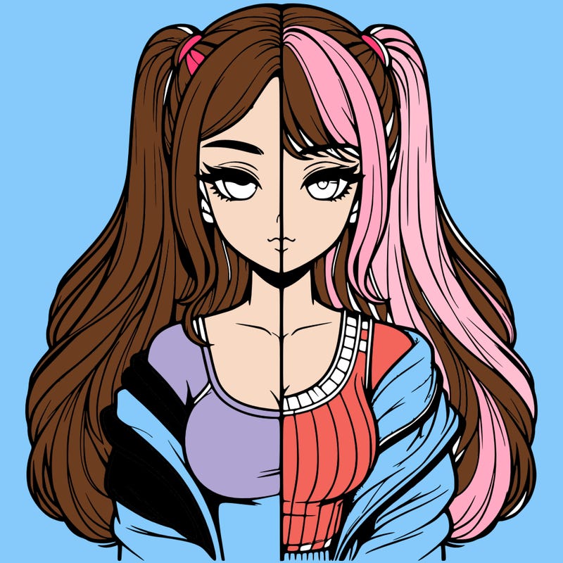 realistic girl split