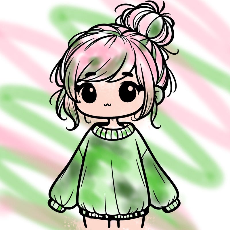 cute girl with baggy sweater and messy bun