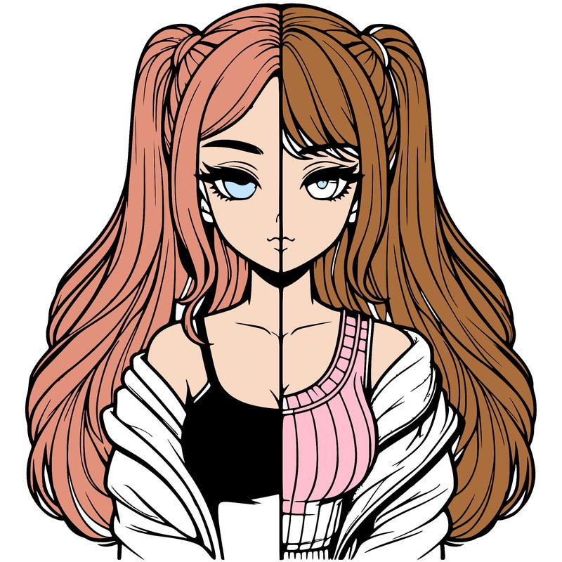 realistic girl split