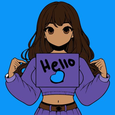 girl holding a blank sign in a long sleeve crop top