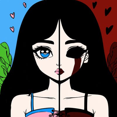 realistic girl split