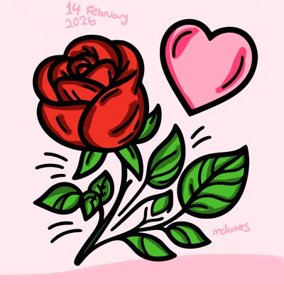 rose and heart