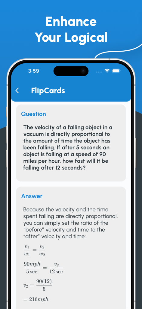 GMAT-Mathe-Übungskarteikarte mit Frage und Lösung