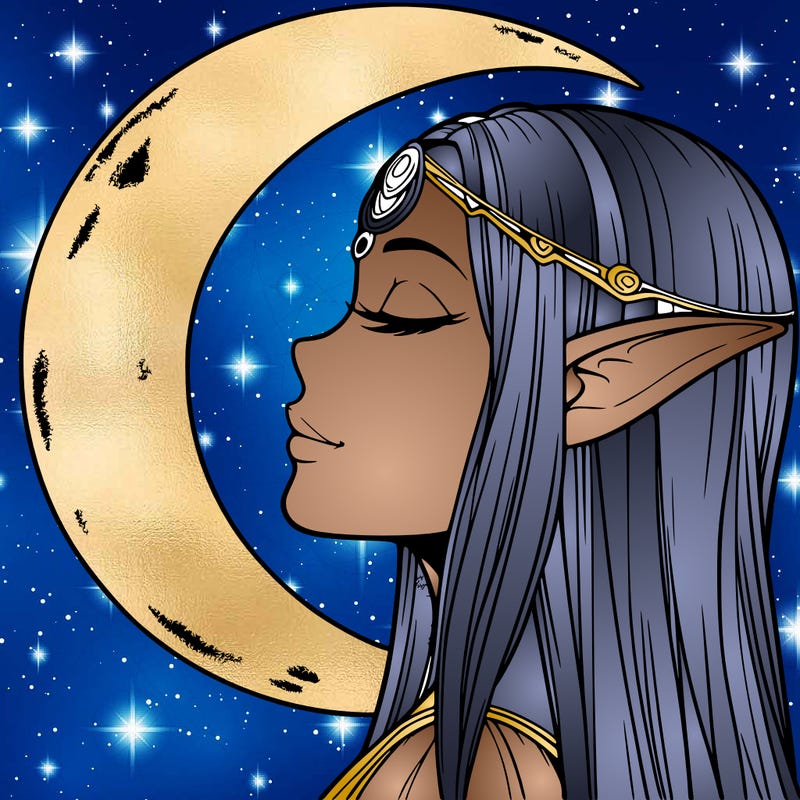 a realistic moon elf