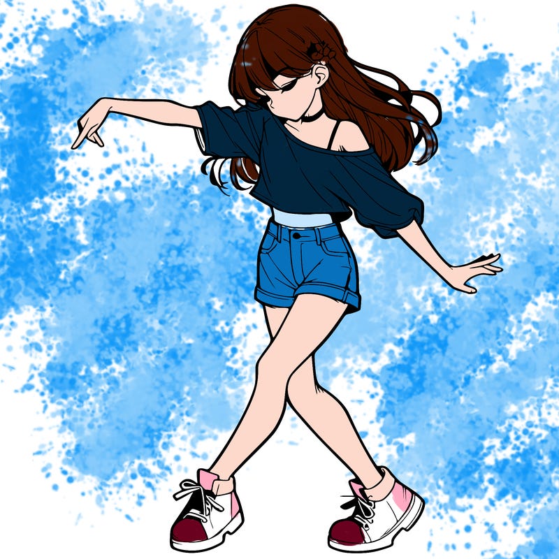 realistic girl danceing