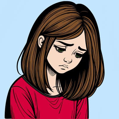 realistic sad girl