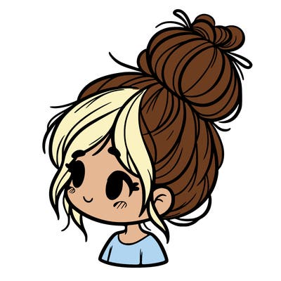 girl with messy bun