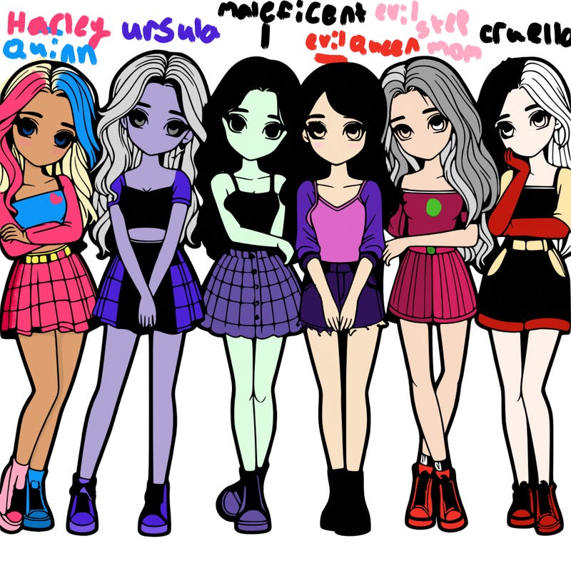 a group of girls realistic