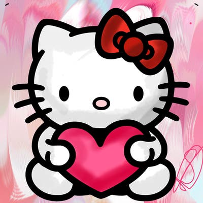 hello kitty with heart