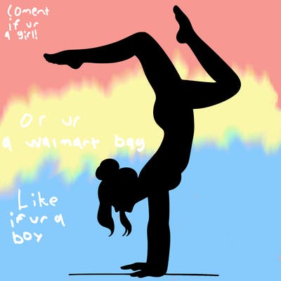 a woman doing a handstand