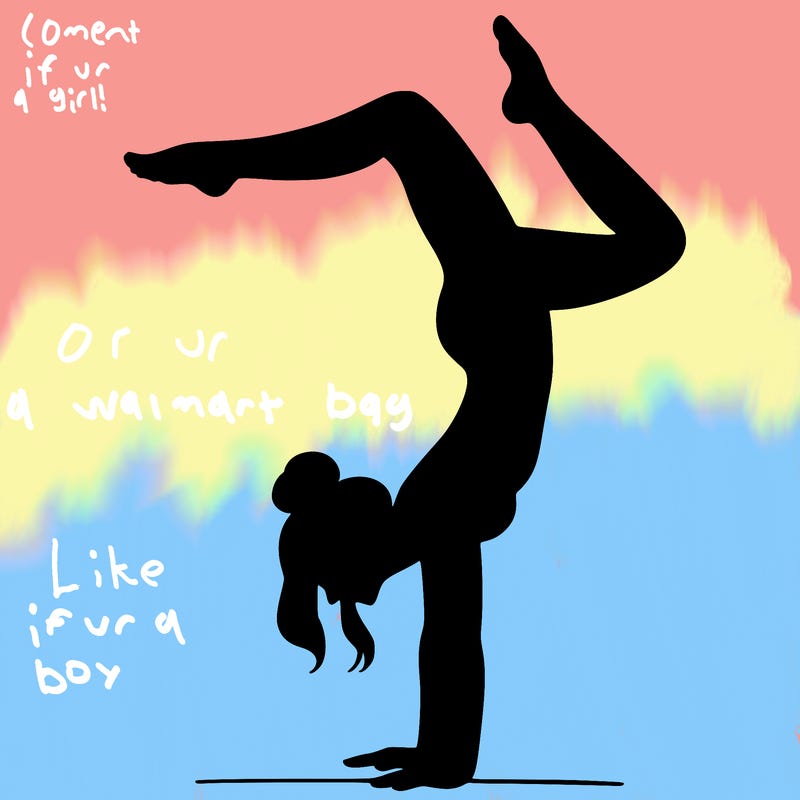 a woman doing a handstand