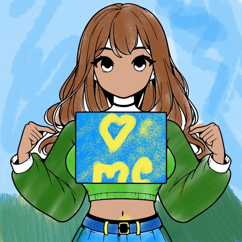 girl holding a blank sign in a long sleeve crop top