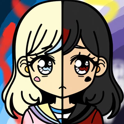 a split of a girl