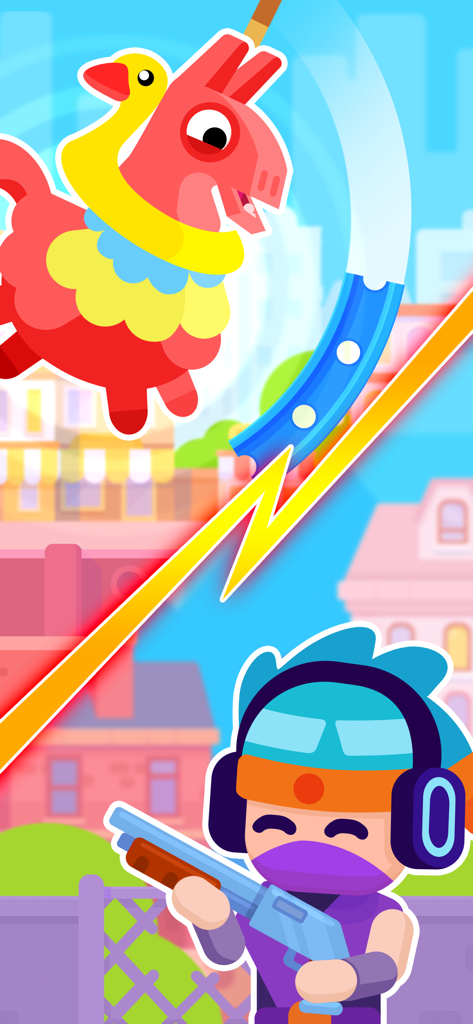 Pinatamasters - 알록달록한 라마 피냐타와 맞서는 만화 슈터 캐릭터