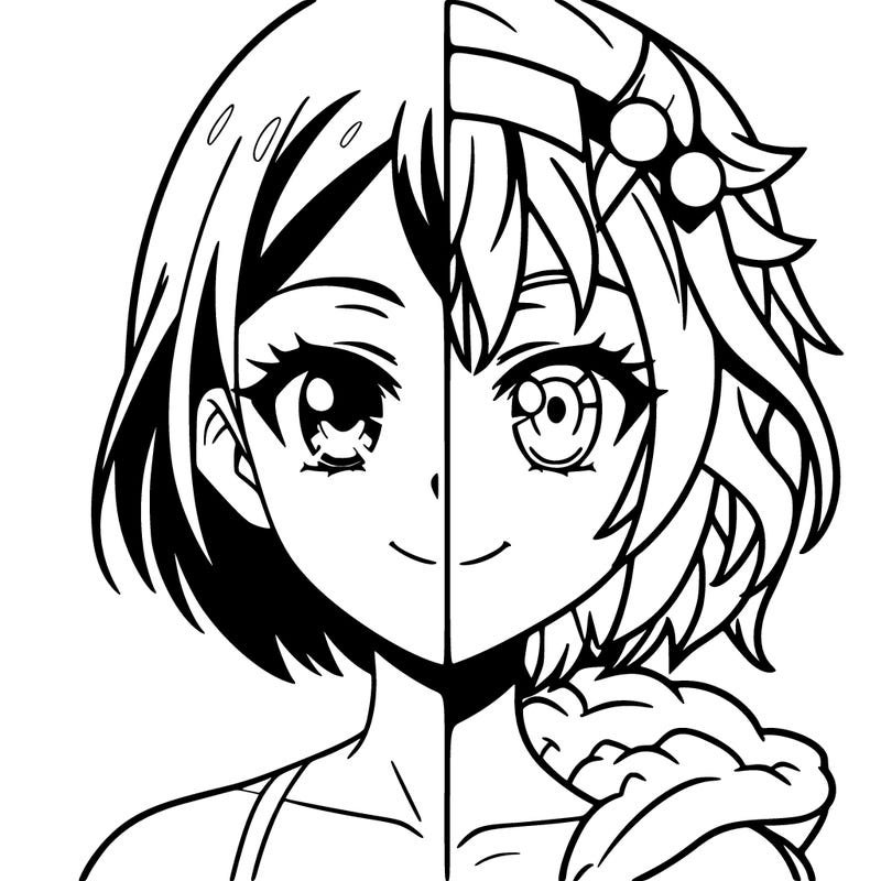 half woman half anime character