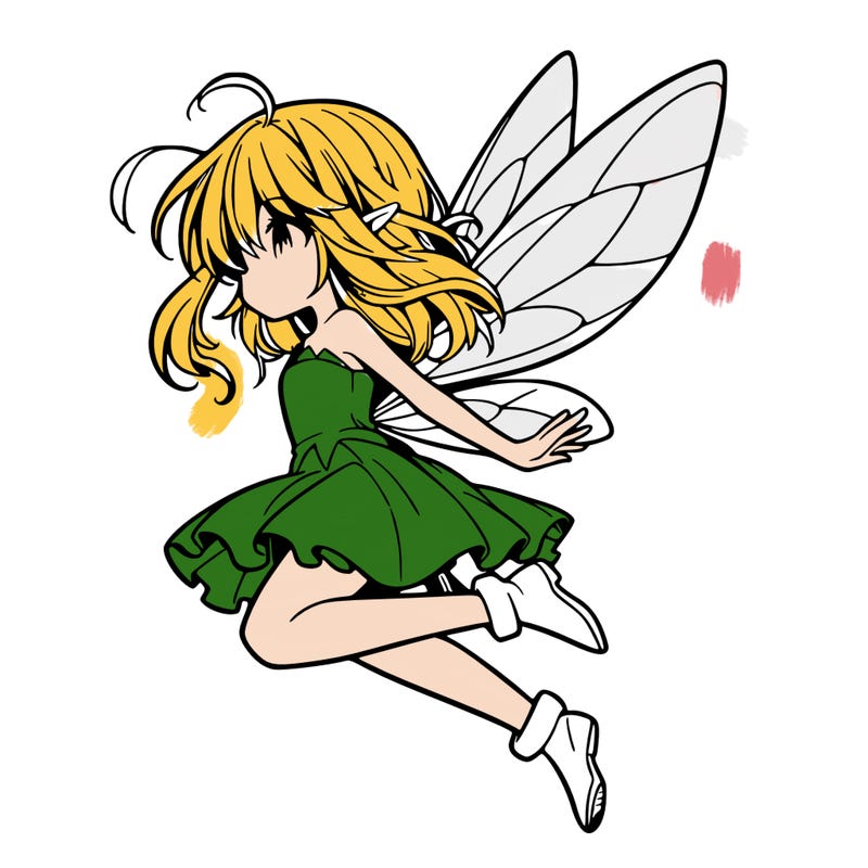 manga fairy flying