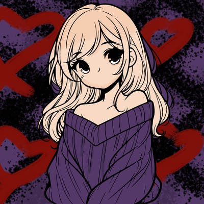 shy pretty girl wearing a sweater that is falling off one shoulder portrait