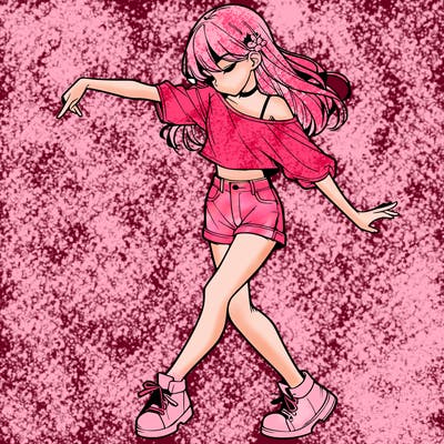 realistic girl danceing