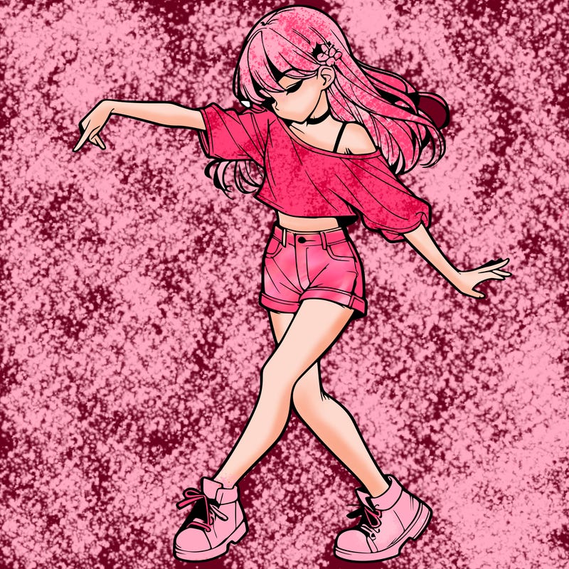 realistic girl danceing