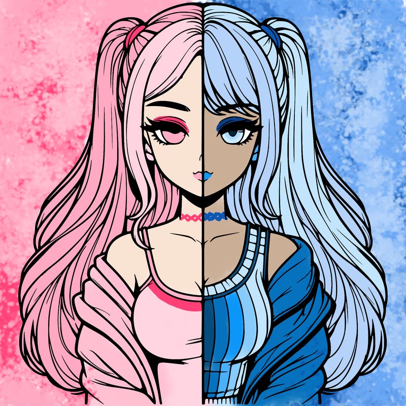 realistic girl split